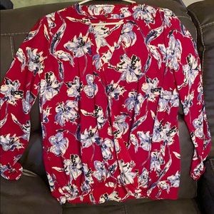 Pink Lily Boutique Blouse Top size small Maroon